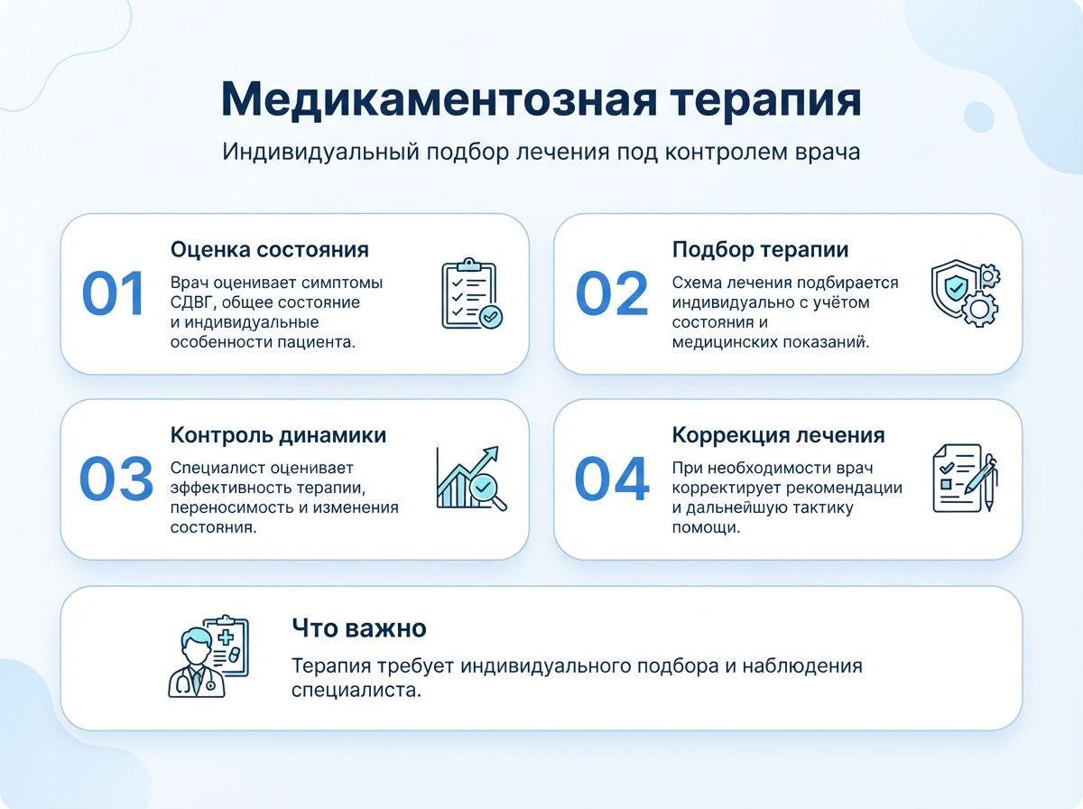 Лечение СДВГ в Сосенском у детей и взрослыхинфографика